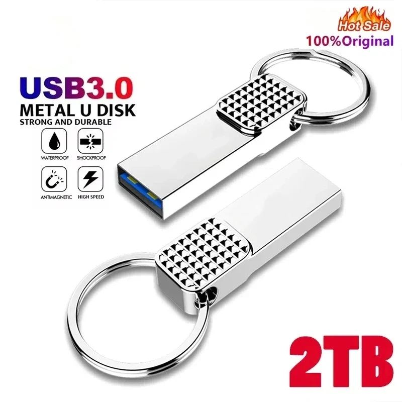 Novo 2tb unidade flash original usb 3.0 pen drive de alta velocidade 1tb metal à prova dwaterproof água tipo c memória usb para dispositivos de armazenamento de computador