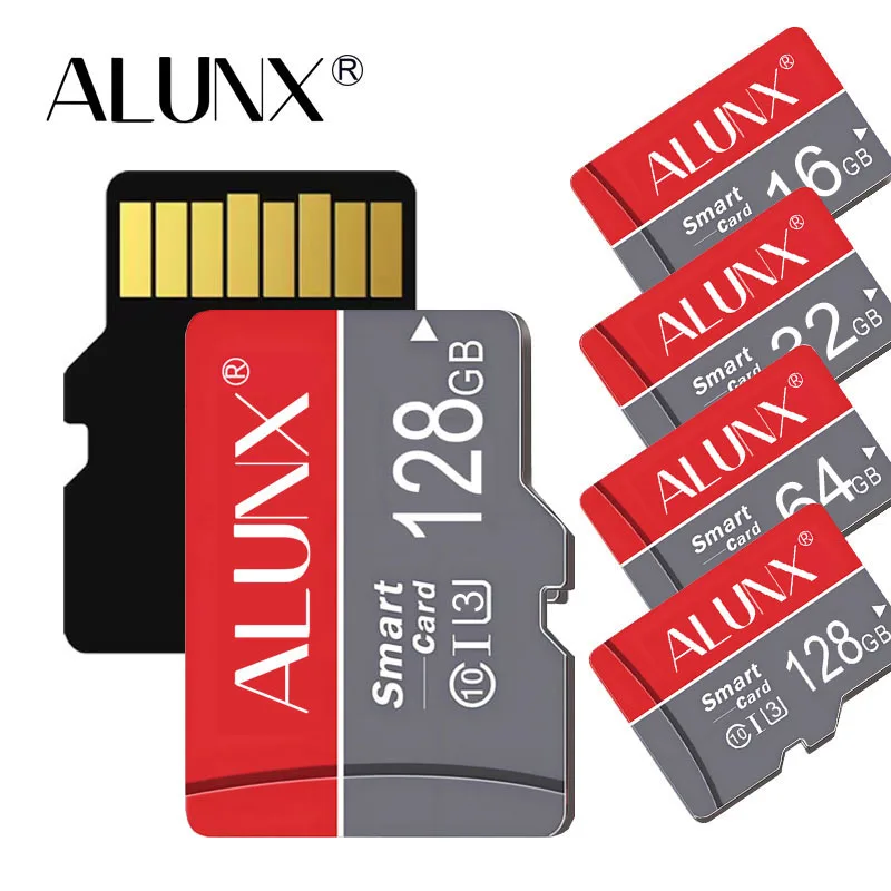 Alunx cartão de memória sd de alta velocidade 128g classe 10 micro tf flash usb pen drive card8gb 16gb 32gb 64gb para smartphone monitor uav