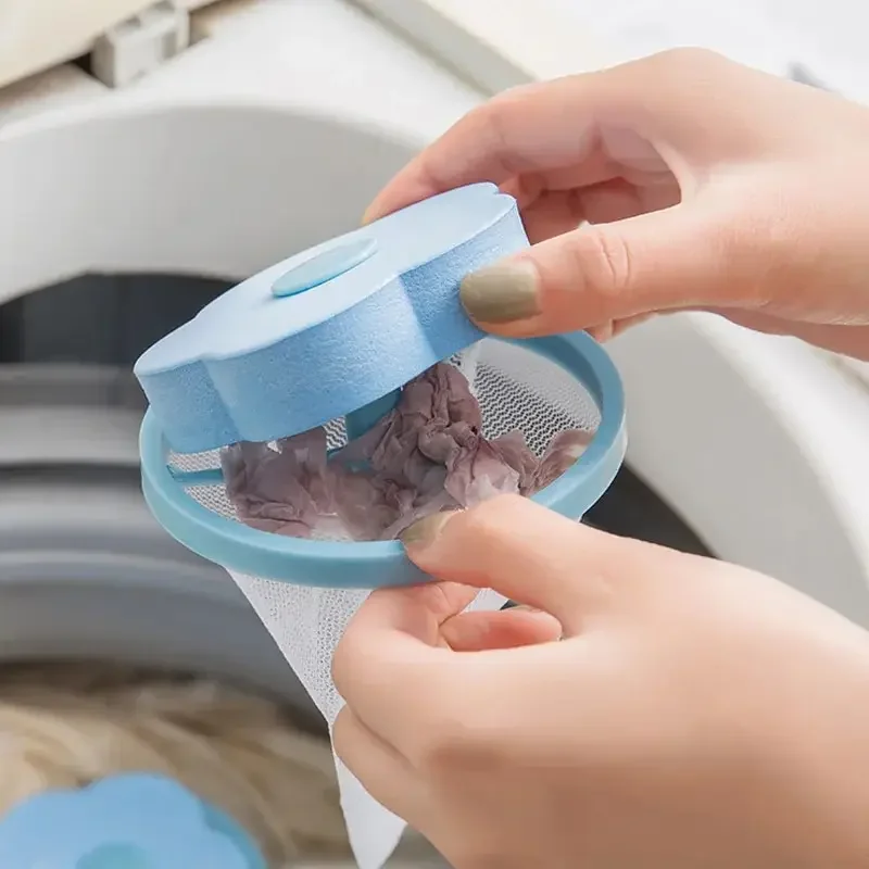 Bola de Lavanderia Reutilizável para Capturar Pelos de Animais de Estimação, Saco Flutuante para Máquina de Lavar, Remove Pelos de Gato e Cão das Roupas