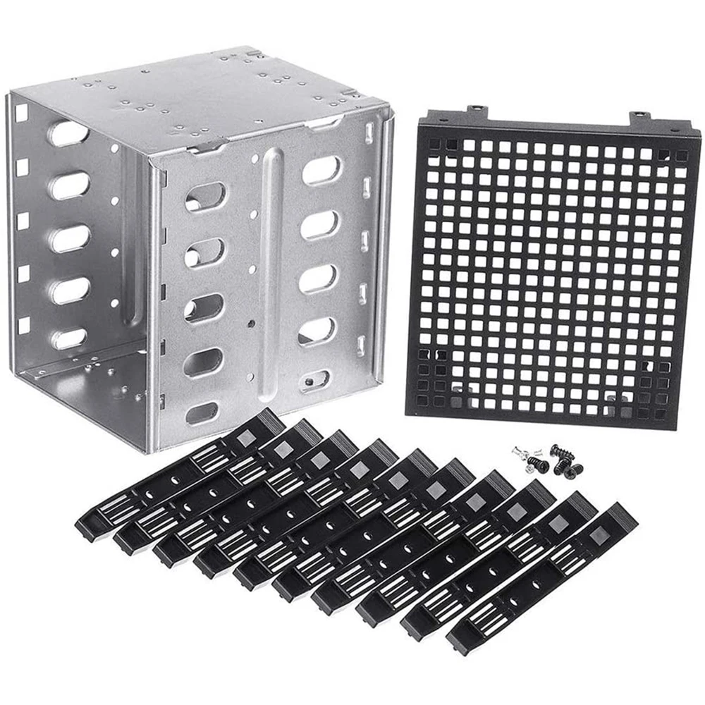 5.25 Polegada a 5x3.5 "sata sas hdd gaiola rack gabinete de disco rígido com ventilador disco rígido bandeja caddy adaptador