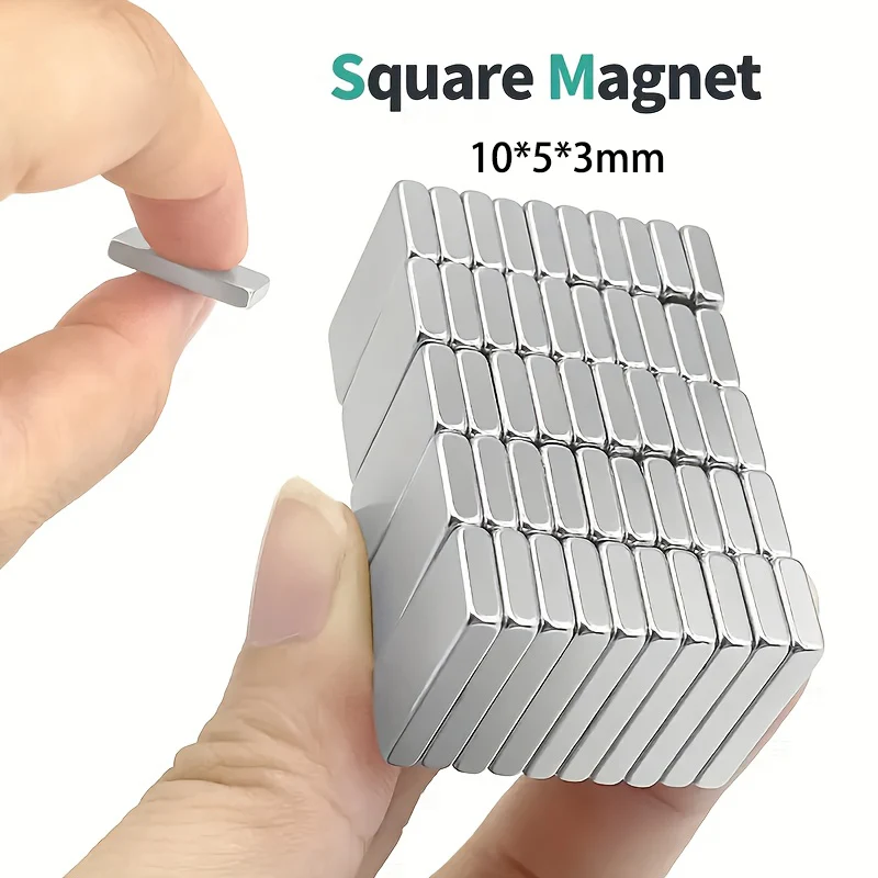 Ímãs retangulares quadrados duráveis 10*5*3mm | Para geladeira, quadro branco, fotos, adesivos, cartões postais, ferramentas, acessórios de cozinha,