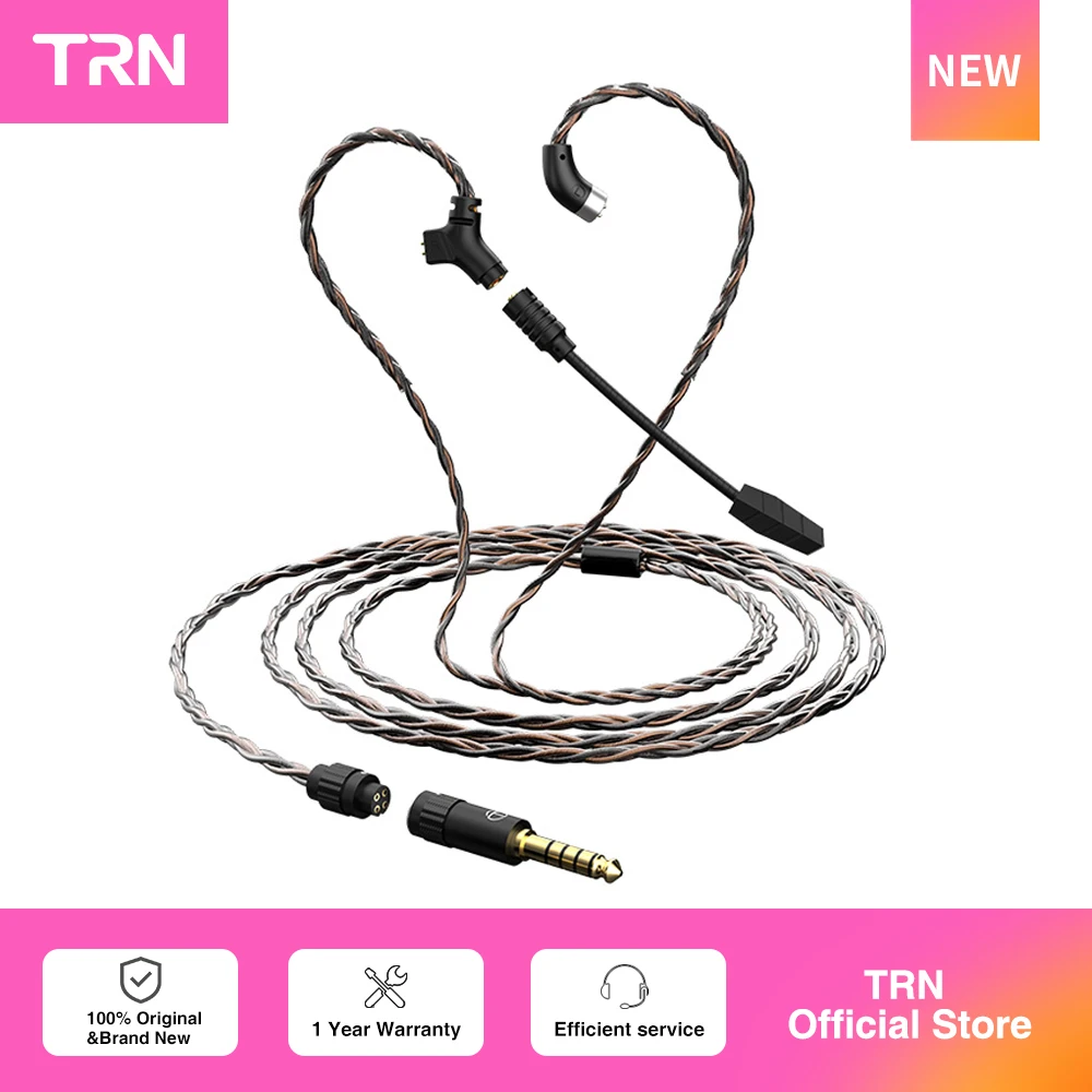 Cabo de Atualização para Fone de Ouvido Gamer TRN RedChain Plus Gramr com Microfone Destacável 3.5mm 1.2M/2M - Loja Oficial TRN