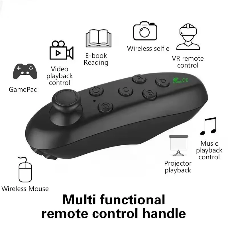 Óculos VR com Controle Remoto para Celular, Gamepad Sem Fio para Smartphone Android, Alavanca para Virar Páginas de E-Book Óculos VR com Controle Remoto para Celular, Gamepad Sem Fio para Smartphone Android, Alavanca para Virar Páginas de E-Book