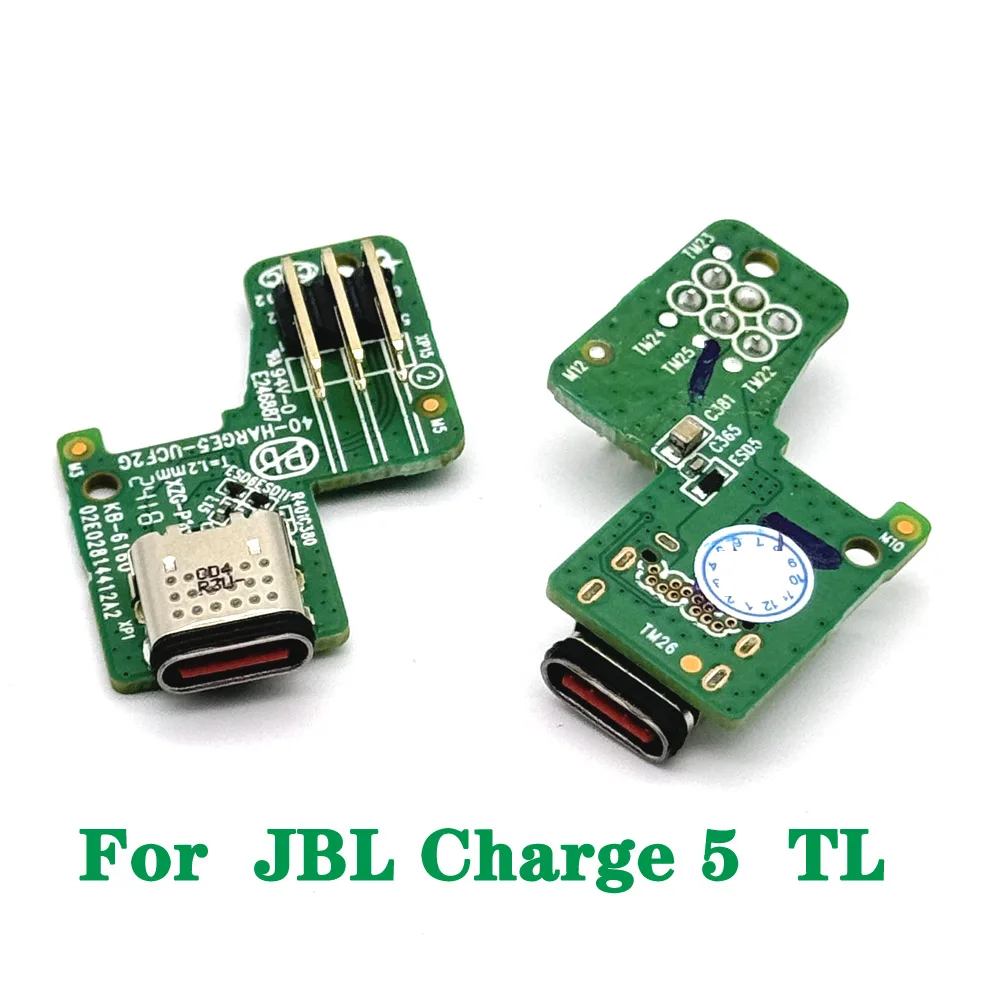 Conector de Placa de Alimentação Micro USB para JBL CHARGE5, Porta de Carregamento USB Tipo C para Caixa de Som Bluetooth JBL Charge 5 TL