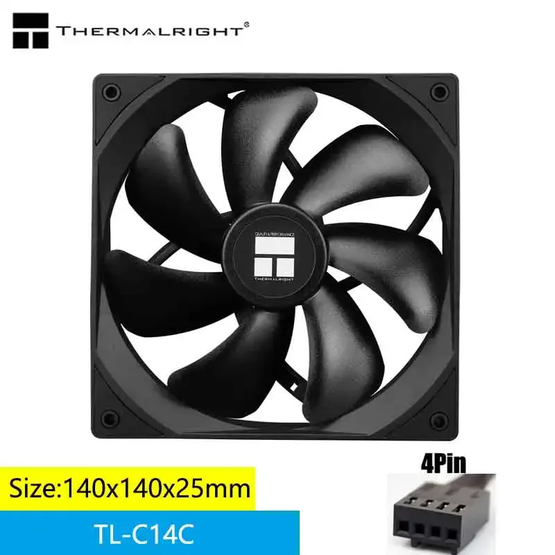 Thermalright TL-C14CW/14C-S 14cm ventilador de refrigeração 5v 3pin argb pc gamer ajustar velocidade cooler argb ajustável caso ventilador ventilador