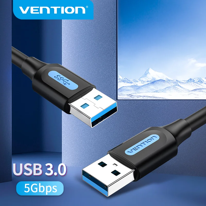Vention-USB 3.0 Cabo de Extensão, Tipo A, Cabo macho para macho, cabo extensor para disco rígido, TV Box, Laptop, USB