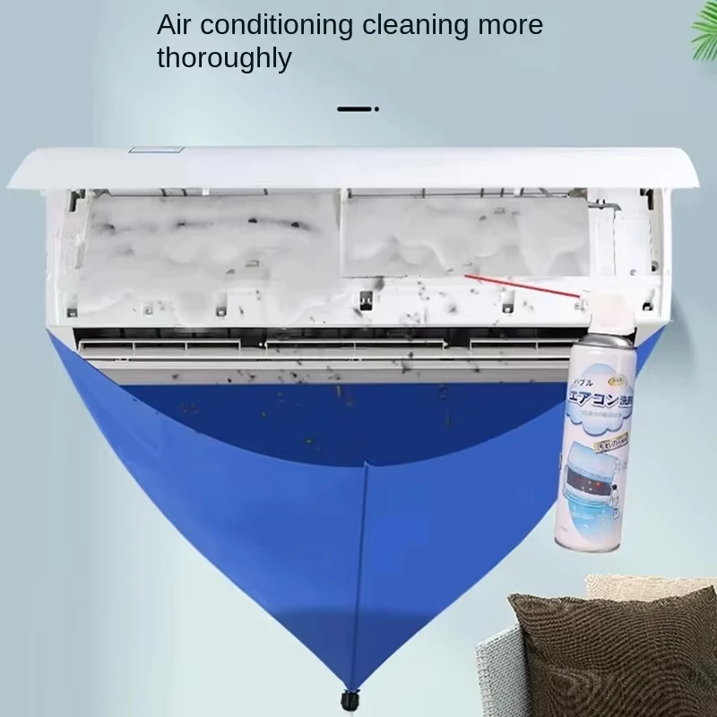 Saco de Limpeza para Ar Condicionado à Prova de Derramamento, Capa Impermeável para Limpeza de AC Split, Kit de Limpeza de Ar Condicionado com Mangueira de Drenagem