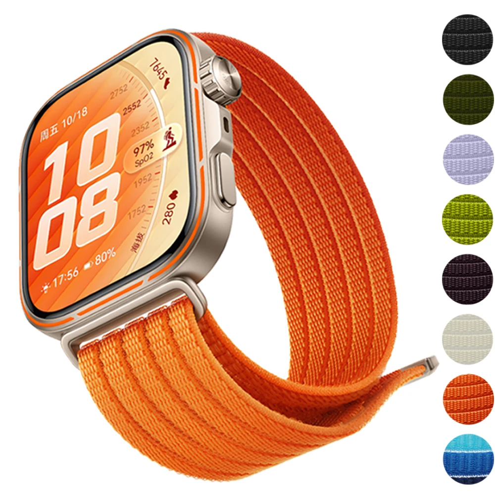 Pulseira Original 1:1 para Huawei Watch Fit 5 Pro 4 Pro, Correia Esportiva Respirável de Nylon, Bracelete para Huawei Watch Fit 5 4 3.