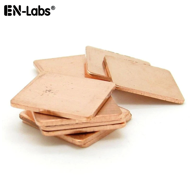 Cobre dissipador térmico Pads para Laptop RAM, CPU, memória GPU, Chipset IC, radiador de refrigeração, placa de cobre, 0,1mm, 0,5mm, 0,8mm, 15x15mm, 10pcs Cobre dissipador térmico Pads para Laptop RAM, CPU, memória GPU, Chipset IC, radiador de refrigeração, placa de cobre, 0,1mm, 0,5mm, 0,8mm, 15x15mm, 10pcs