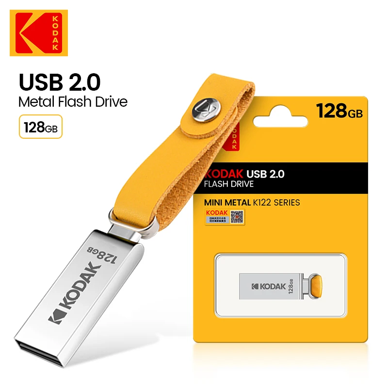 KODAK USB 2.0 Pen Drive 32GB 64GB 128GB K122 Metal USB Flash Drive Memória Pendrive