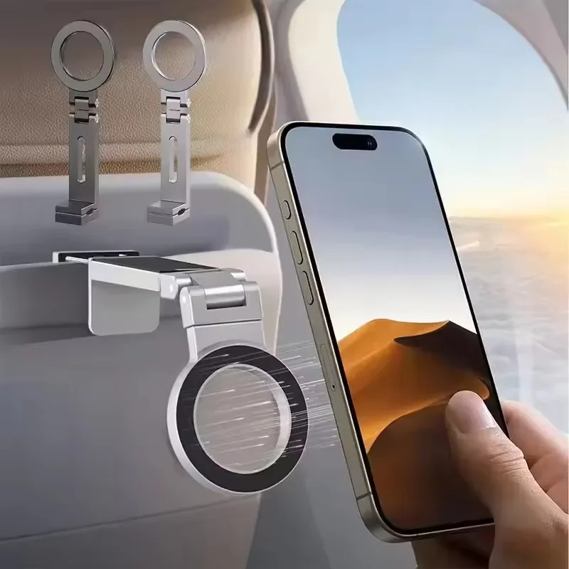 360 ° Suporte Magnético Rotativo para Celular para Bandeja de Avião, Tripé, Mesa – Suporte Portátil para Celular em Avião para iPhones e Smartphones