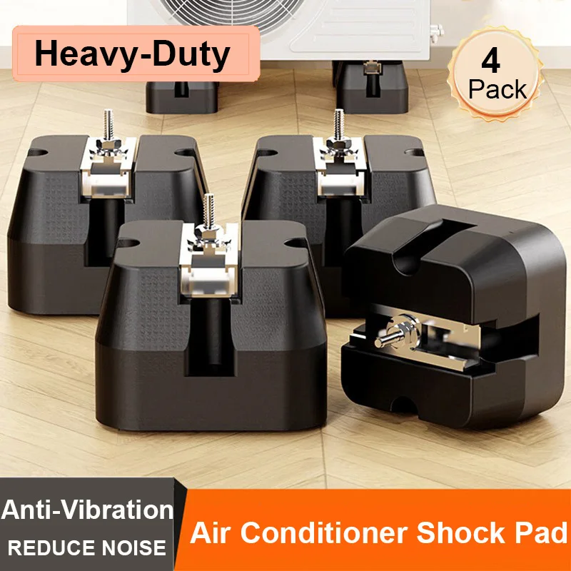 Kit de Base de Montagem no Chão com 4 Peças, Pés de Borracha Antivibração de Alta Resistência para Condensadores de Ar Condicionado Mini Split e Sistemas de Bomba de Calor Kit de Base de Montagem no Chão com 4 Peças, Pés de Borracha Antivibração de Alta Resistência para Condensadores de Ar Condicionado Mini Split e Sistemas de Bomba de Calor