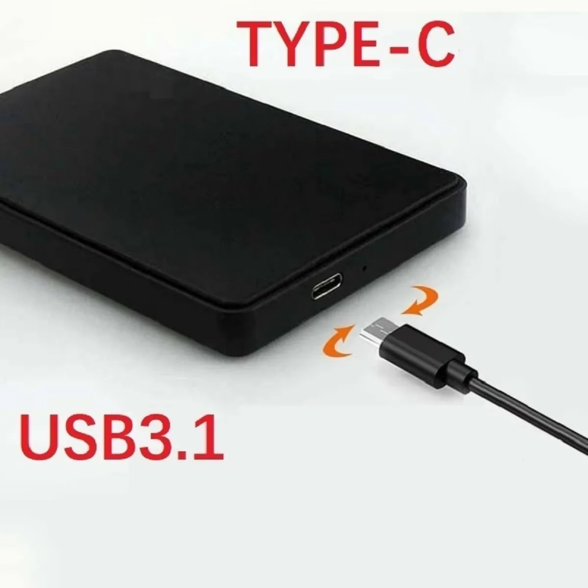 Case para HDD/SSD 2.5 SATA para USB 3.1/3.0, Adaptador de 6gbps, Caixa Externa para Disco Rígido, Compatível com USB-C Case para HDD/SSD 2.5 SATA para USB 3.1/3.0, Adaptador de 6gbps, Caixa Externa para Disco Rígido, Compatível com USB-C