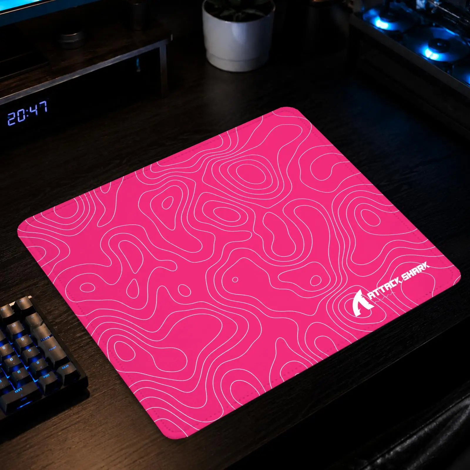 Mouse Pad Attack Shark Cartoon de Borracha Pequeno para Computador de Mesa, Teclado de Escritório, E-sports, Jogo Genshin Mouse Pad Attack Shark Cartoon de Borracha Pequeno para Computador de Mesa, Teclado de Escritório, E-sports, Jogo Genshin