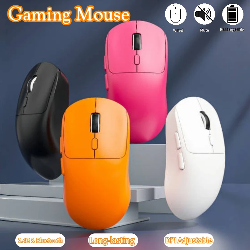 2.4g mouse sem fio 6 botões profissional óptico sem fio 6400 dpi mouse recarregável portátil para computador portátil gamer