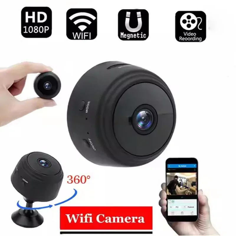 A9 Mini Câmera IP Sem Fio, Micro Filmadoras, Versão Noturna, Vídeo de Voz, Vigilância, Câmeras WiFi, Casa Inteligente, HD 1080p