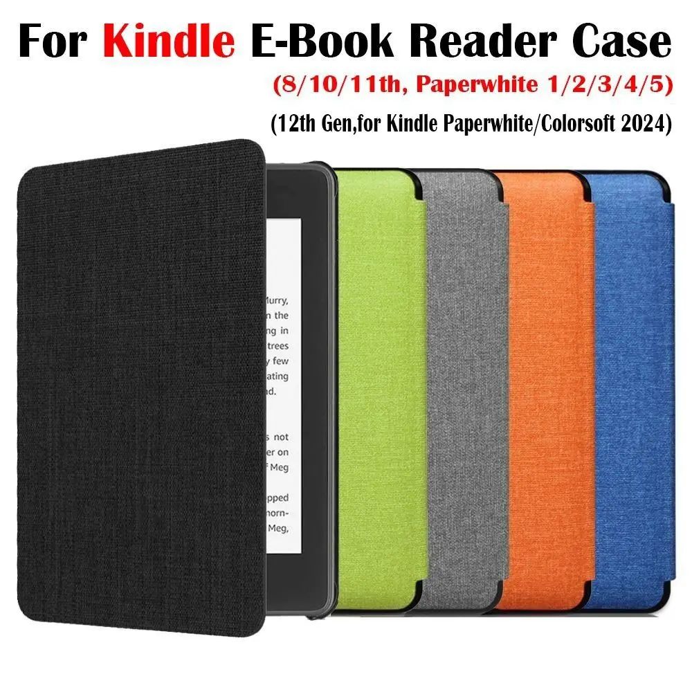 Para kindle paperwhite 1/2/3/4/5 2024 caso inteligente folio capa 6 6.8 7 polegada e-reader escudo protetor auto sleep/wake 10/11/12th gen