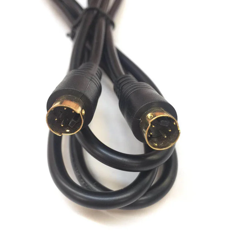 Cabo Extensor S-Video de 4 Pinos Macho para Macho Mini Din para Conectores de Home Theater, Receptores DSS, VCRs, DVRs, PVRs e Reprodutores de DVD