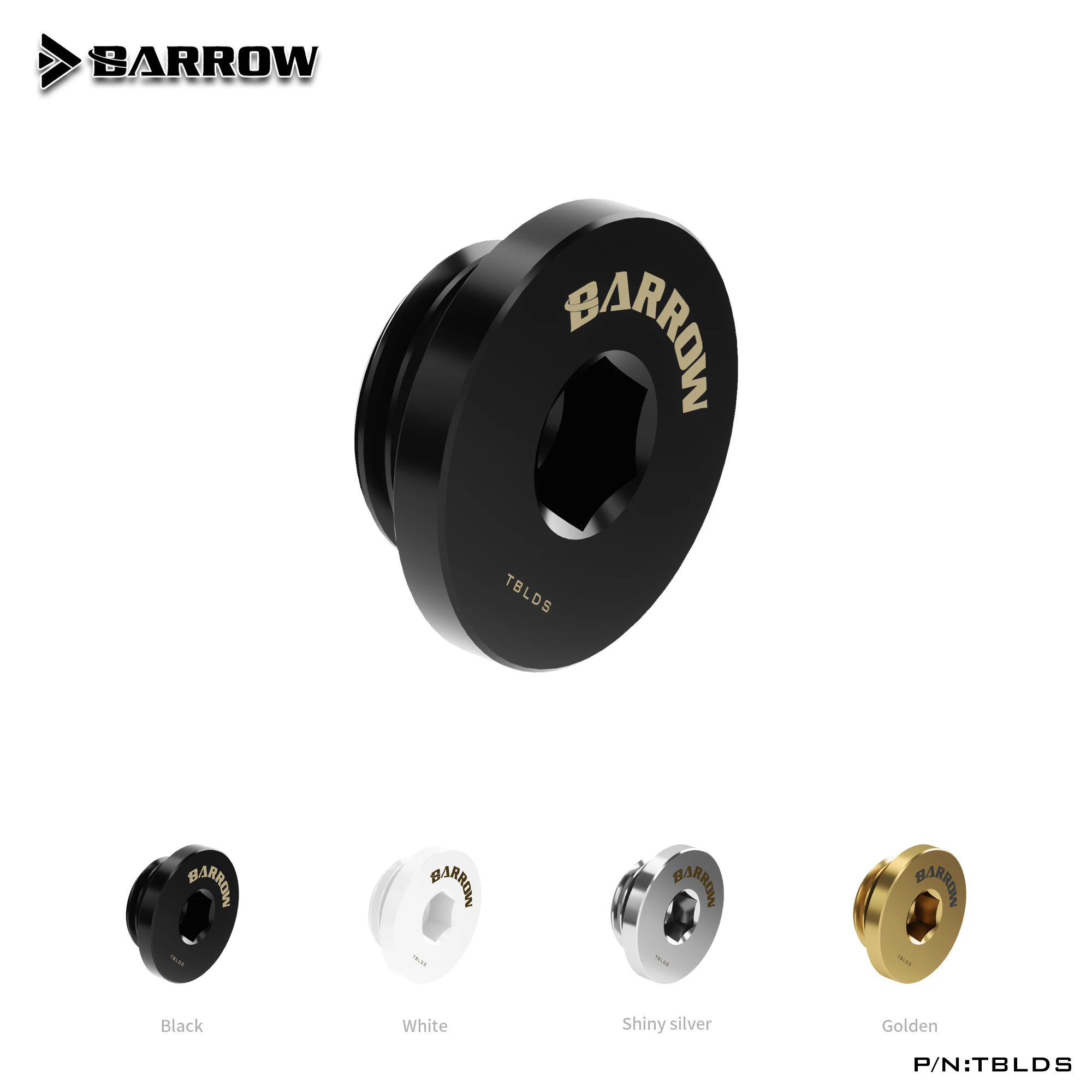 Barrow mão torção água refrigerador TBLDS, PC refrigeração a água, Stop Plug Fitting, preto, prata, branco, ouro, G1, 4