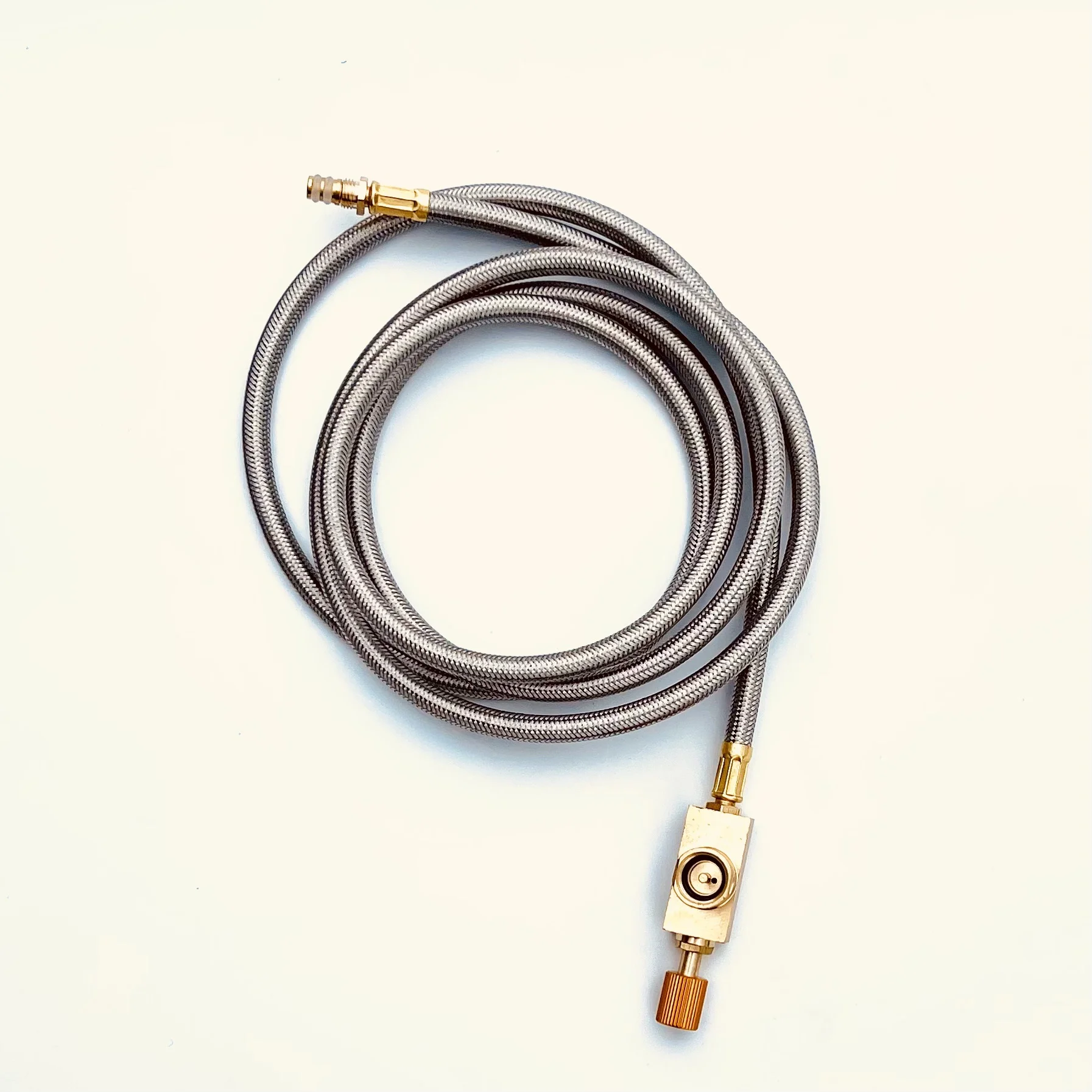 Adaptador de Recarga de Gás para Uso Externo, Mangueira de Transferência de Gás, Conector para Fogareiro de Camping para Cartuchos de Gás Butano e Alpino