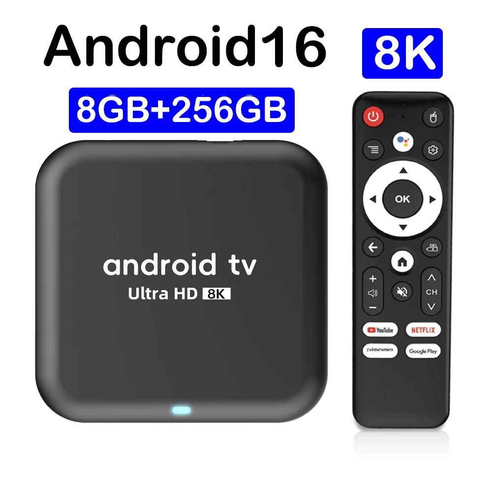 Q18 8K RK3518 Smart TV Box Android 16 Google Assistant BT6.0 Ram 4GB 8GB Rom 64GB 128GB 256GB Wifi 5G Media Player Set Top Box