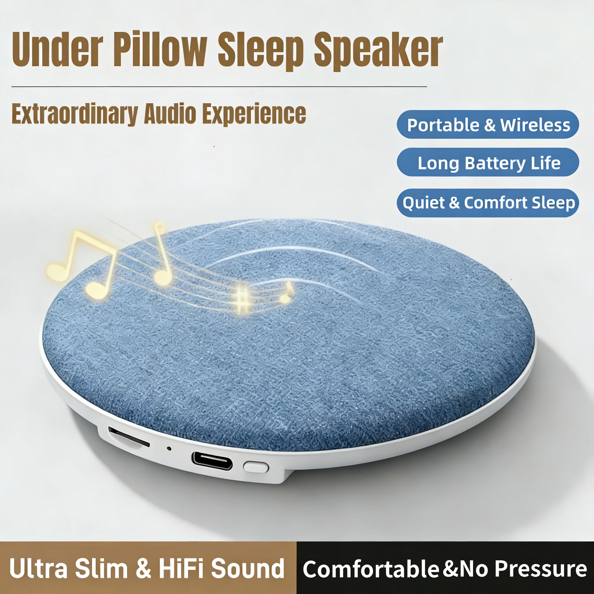 Caixa de Som Bluetooth com Alta Qualidade de Som Dinâmico, Áudio Ultrassônico para Melhorar o Sono ao Lado da Cama, Alto-falante Auxiliar de Sono 2026 NOVO Caixa de Som Bluetooth com Alta Qualidade de Som Dinâmico, Áudio Ultrassônico para Melhorar o Sono ao Lado da Cama, Alto-falante Auxiliar de Sono 2026 NOVO