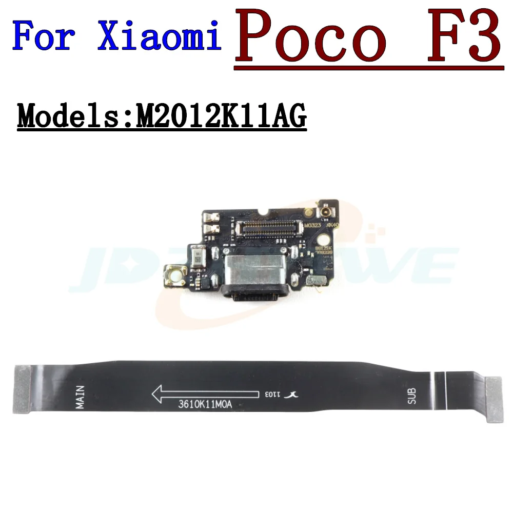 Porta de carregamento usb microfone doca placa conector para xiaomi poco f3 m2012k11ag placa-mãe principal cabo flexível peças reparo Porta de carregamento usb microfone doca placa conector para xiaomi poco f3 m2012k11ag placa-mãe principal cabo flexível peças reparo