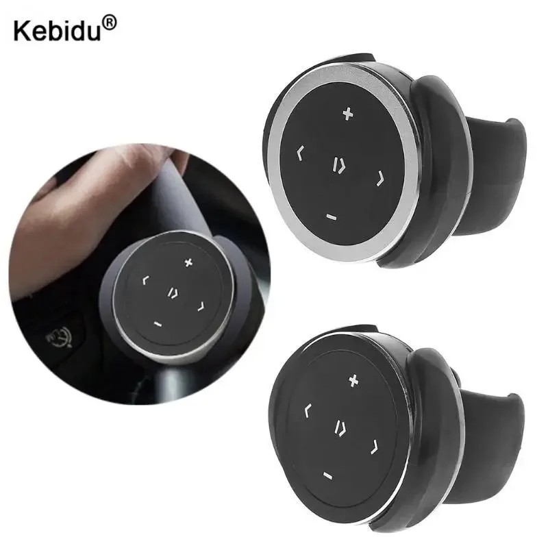 Kebidu volante leitor de música sem fio bluetooth controle remoto botão mídia multimídia para android ios smartphone carro kit Kebidu volante leitor de música sem fio bluetooth controle remoto botão mídia multimídia para android ios smartphone carro kit