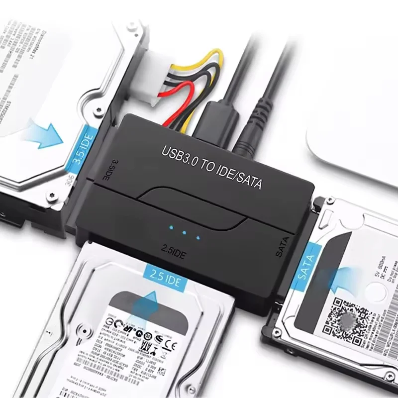 Adaptador usb 3.0 para sata/ide, adaptador de disco rígido ide para universal 2.5 "/3.5" Polegada ide e sata externo hdd/ssd suporte 6tb