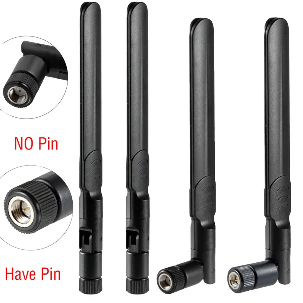 2 peças wifi antena-8dbi banda dupla de alto ganho 2.4ghz/5.8ghz RP-SMA/sma conectores masculinos para roteador wi-fi, adaptador usb e placa de rede pci