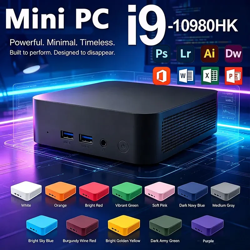 Mini PC 2026 Core i9 10980HK com Windows 11, 16GB RAM, 1TB SSD M.2, Computador Portátil para Jogos, Mini Desktop Gamer 4K HD 60Hz Mini PC 2026 Core i9 10980HK com Windows 11, 16GB RAM, 1TB SSD M.2, Computador Portátil para Jogos, Mini Desktop Gamer 4K HD 60Hz