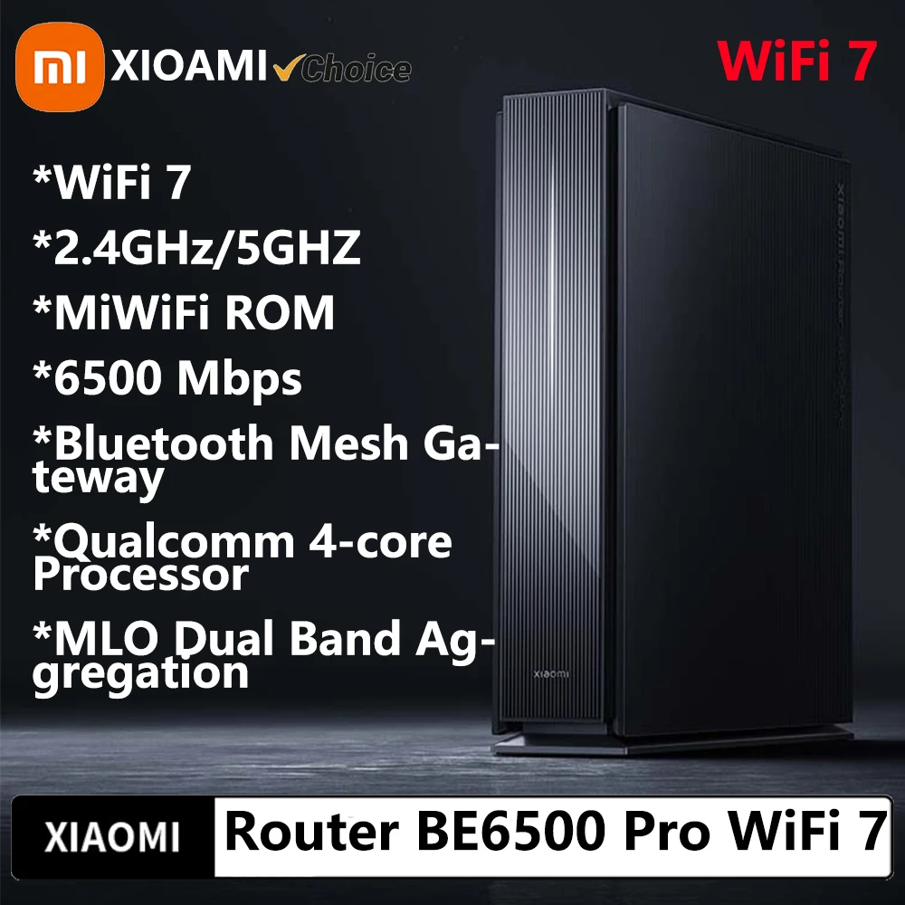 Novo roteador xiaomi be6500 pro wifi 7 2.4/5ghz malha dupla banda qualcomm processador de 4 núcleos