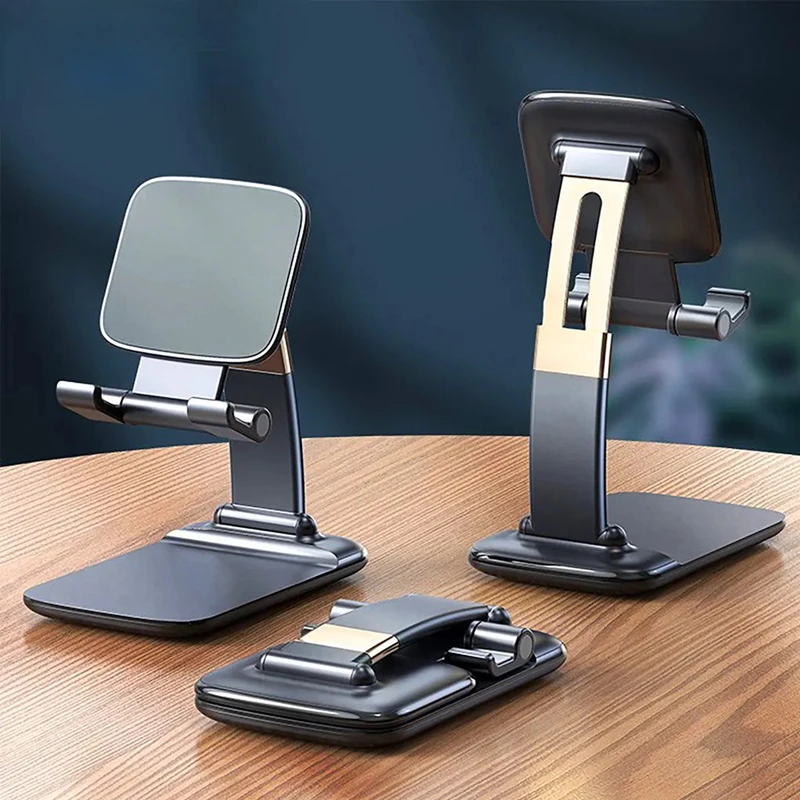 Suporte dobrável de mesa em ABS para celular, iPad, iPhone, smartphone, tablet, suporte portátil para celular.