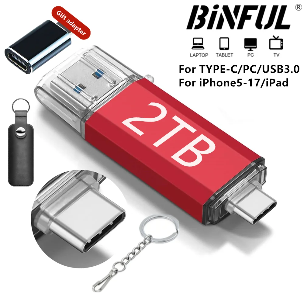 Pen drive USB de 512GB, Photostick de alta velocidade, armazenamento externo para celular, iPhone, Android, PC, copia fotos, vídeos e arquivos.
