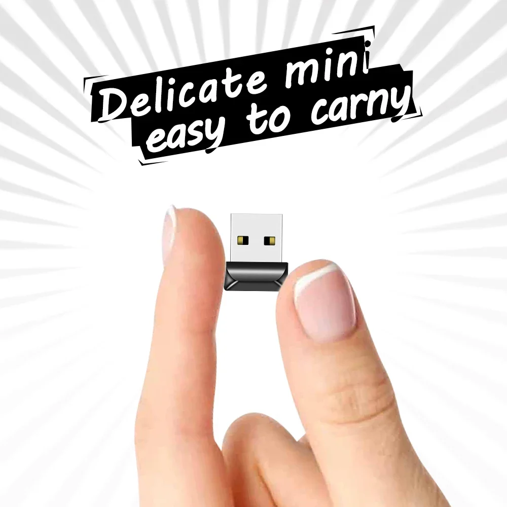Super Mini USB Flash Drive Pendrive à prova d'água 64GB 32GB 16GB 8GB 4GB Capacidade real USB 2.0 Memory Stick Thumbdrive