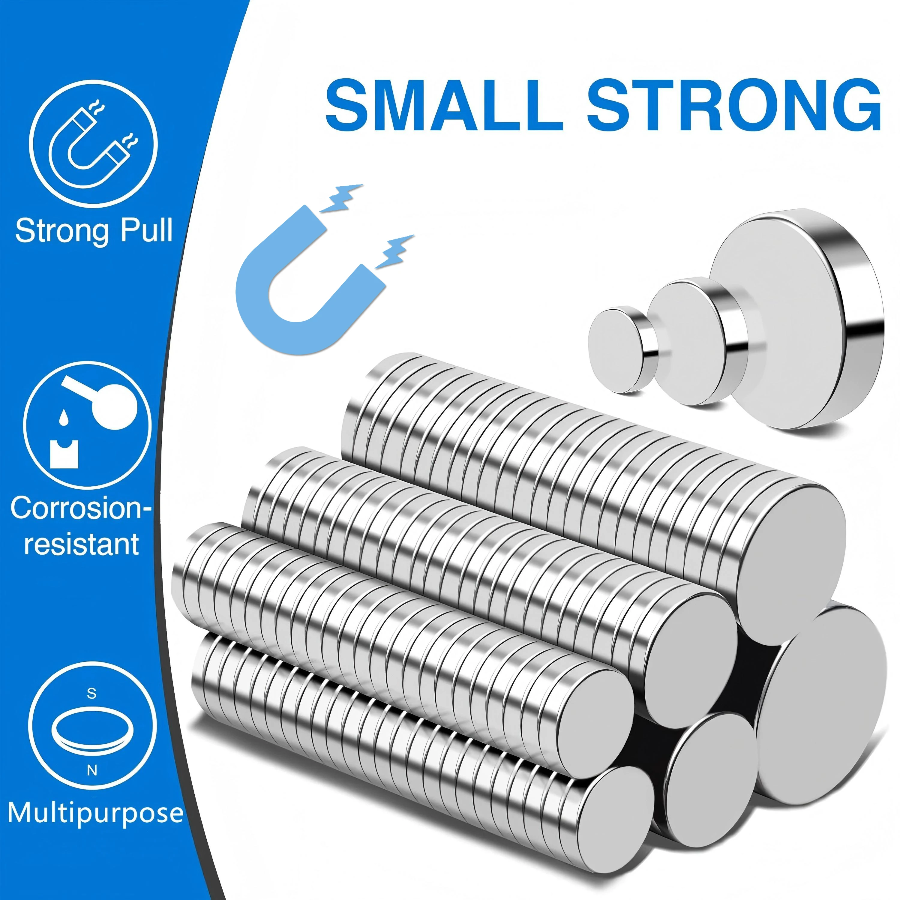 Imãs Super Poderosos, Discos Magnéticos Fortes para Geladeira, DIY, Construção, Ciência, Artesanato, Imã de Geladeira, 5x2 8x2 10x2 10x3