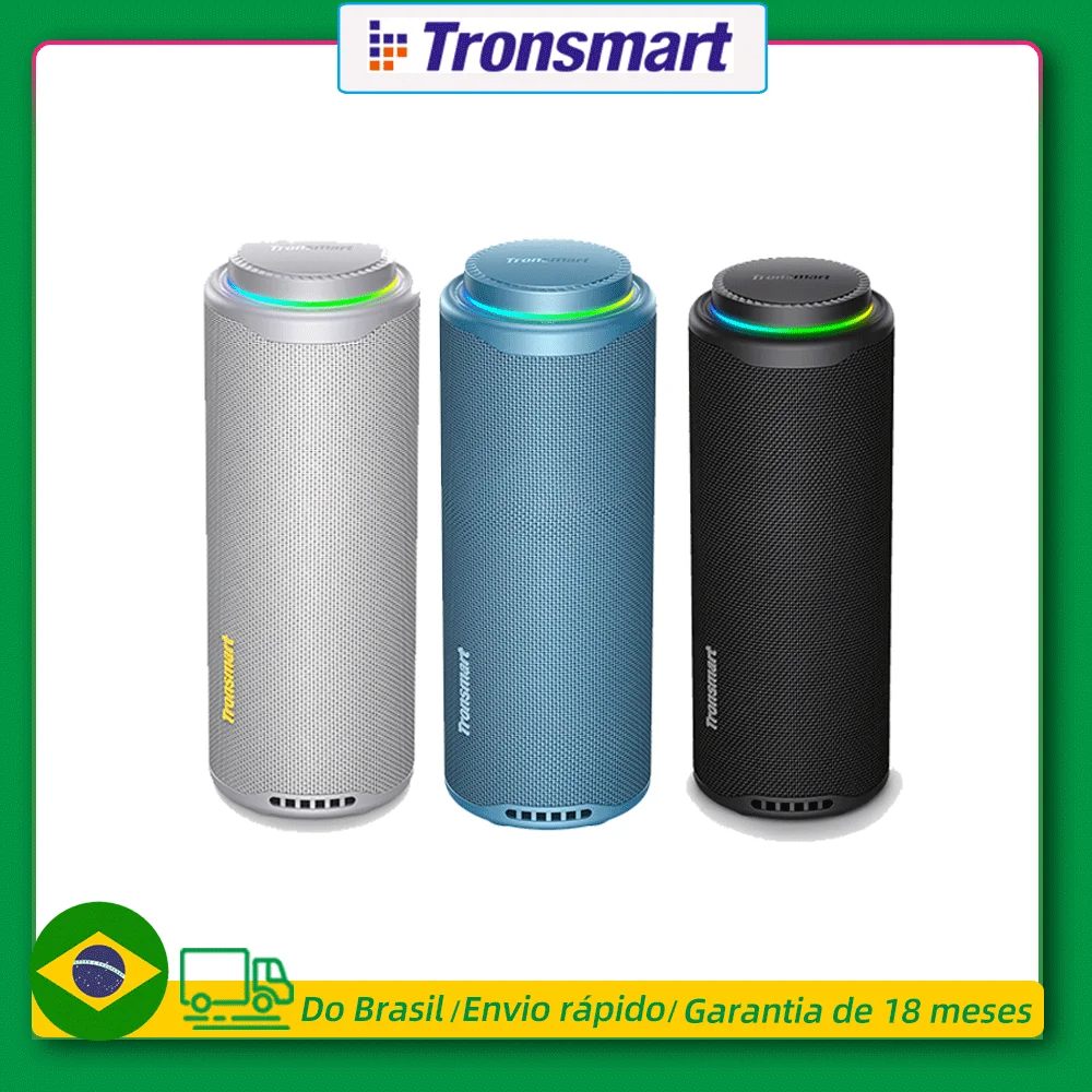 Tronsmart T8 caixa de som caixa som bluetooth portátil com 40 W potente, graves profundos, som de 360 graus, IPX7 à prova d'água, para camping