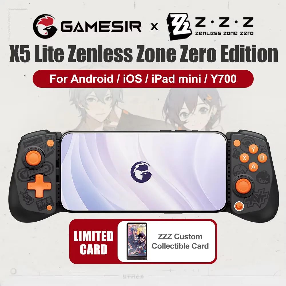 GameSir X5 Lite Zenless Zone Zero Edition Gamepad Móvel para iPhone 17 16 15 Android iPad Mini Y700 Tablet Controle para Celular