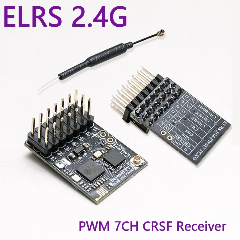 1/2PCS Receptor BeyondFPV ELRS 2.4G PWM 7CH CRSF ExpressLRS RX 2400RX Protocolo PWM/CRSF para Drones FPV RC, Asas Fixas, Carros e Barcos