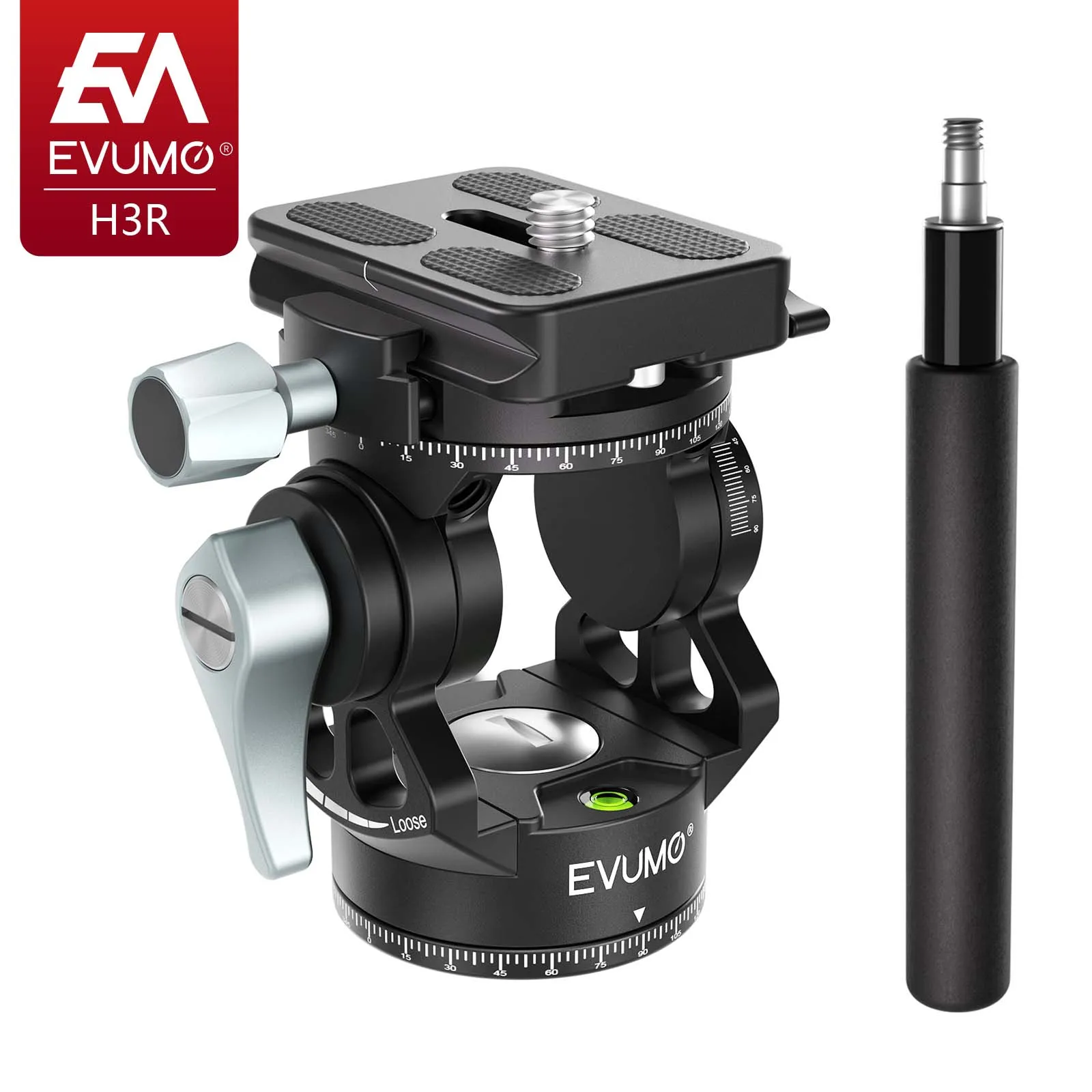Mini cabeça hidráulica oca tripé cabeça de inclinação cabeça de vídeo da câmera com alça para tripé monopé arca q.r placa para câmera dslr Mini cabeça hidráulica oca tripé cabeça de inclinação cabeça de vídeo da câmera com alça para tripé monopé arca q.r placa para câmera dslr