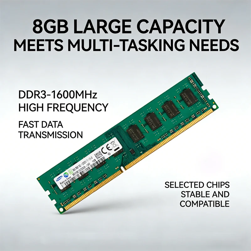 Memória RAM SAMSUNG DDR3 DDR3L 8GB 4GB 1600MHz 1333MHz 1866MHz para Desktop PC3-12800U DIMM 240 Pinos 1.5V 1.35V Memória RAM SAMSUNG DDR3 DDR3L 8GB 4GB 1600MHz 1333MHz 1866MHz para Desktop PC3-12800U DIMM 240 Pinos 1.5V 1.35V