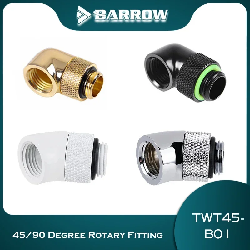 Carrinho de mão 45 ° /90 ° Encaixe rotativo giratório, adaptador angular g1/4 "para equipamento de resfriamento de água ajusta a direção de conexão, pacote de 4 unidades/6 unidades