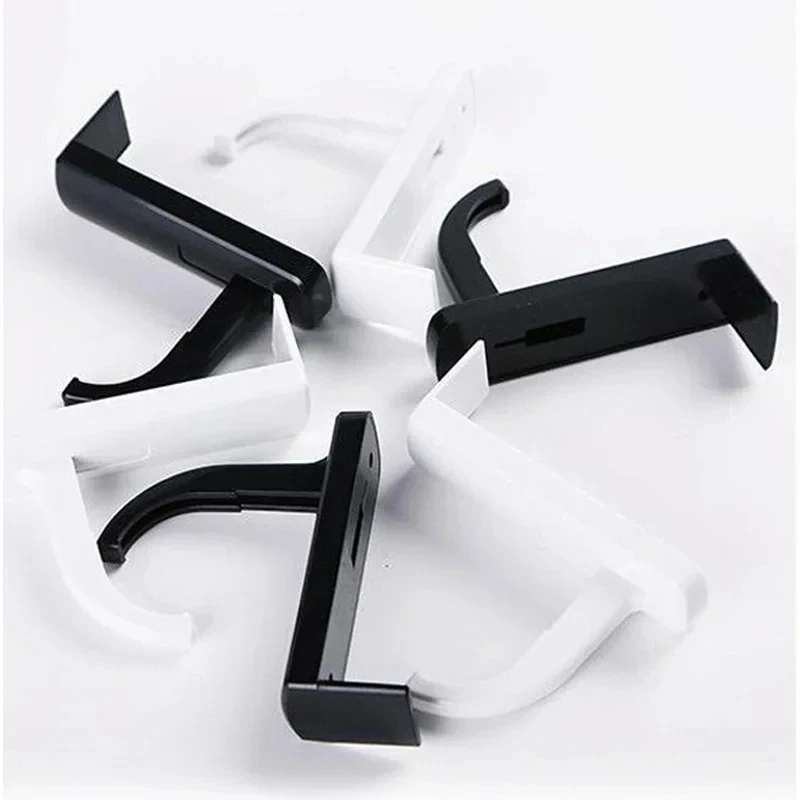 Preto e branco Universal Headphone Stand, fone de ouvido Hanger, Wall Hook, PC Monitor Holder, Rack para casa, Office Gamer, 5pcs