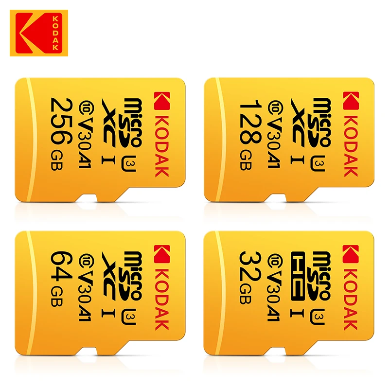 Cartão de Memória Kodak TF 32GB 64GB 128GB com Adaptador, Cartão TF de Alta Velocidade Adequado para Tablets/Câmeras/Celulares/Notebooks Cartão de Memória Kodak TF 32GB 64GB 128GB com Adaptador, Cartão TF de Alta Velocidade Adequado para Tablets/Câmeras/Celulares/Notebooks