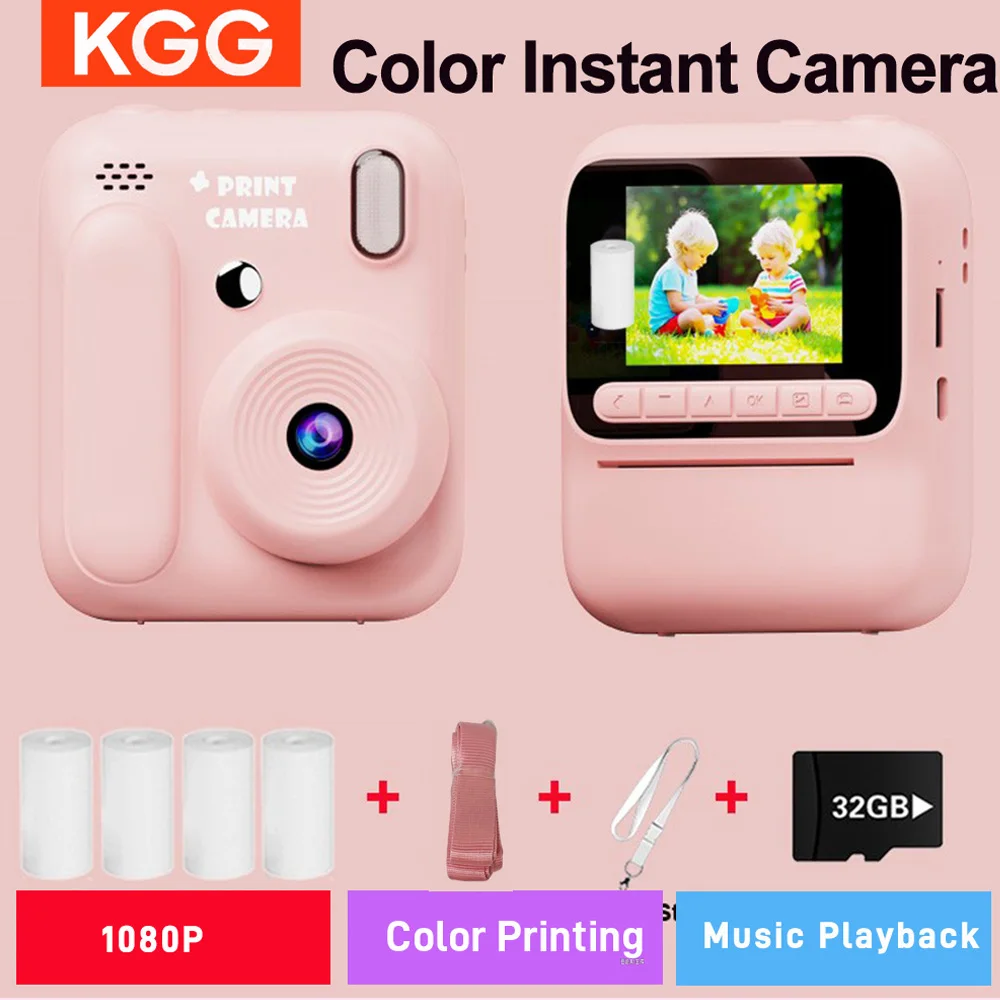 Câmera de impressão colorida crianças câmera instantânea 32gb 1080p impressão térmica câmera digital impressão foto jogos de vídeo música presente das crianças Câmera de impressão colorida crianças câmera instantânea 32gb 1080p impressão térmica câmera digital impressão foto jogos de vídeo música presente das crianças