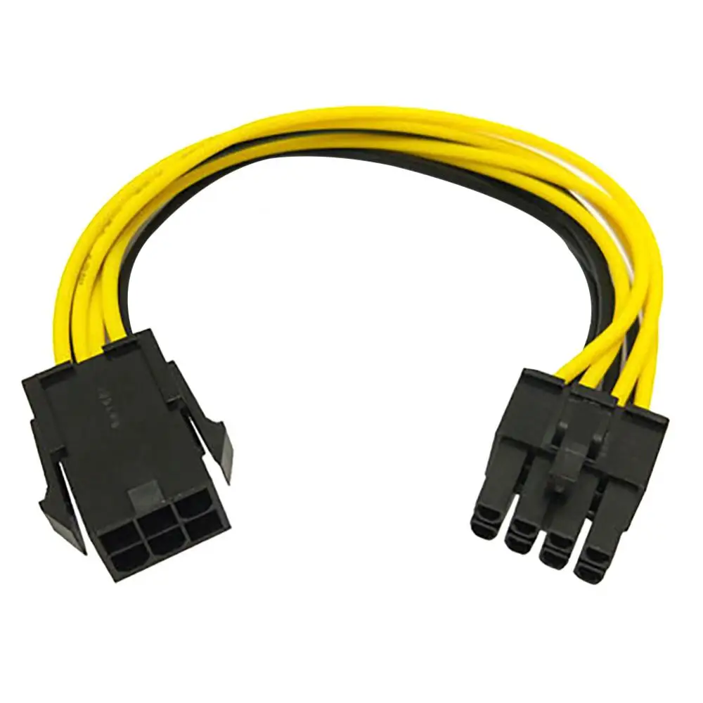 Cabo de extensão conversor PCI de 6 pinos para 8 pinos para gráficos de placa de vídeo