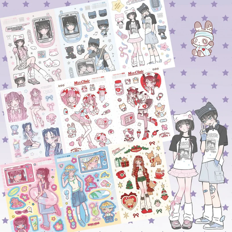Coreia mx bonito sexy dos desenhos animados menina personagem adesivos mão conta diário caderno planejador scrapbook diy adesivos decorativos Coreia mx bonito sexy dos desenhos animados menina personagem adesivos mão conta diário caderno planejador scrapbook diy adesivos decorativos