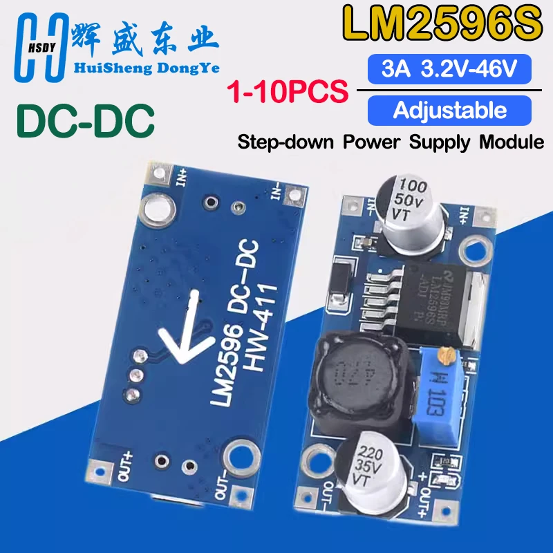 1-10 pces lm2596 dc para dc conversor buck regulador de tensão 3.2v-46v a 1.25v-35v conversor buck fonte de alimentação módulo step down