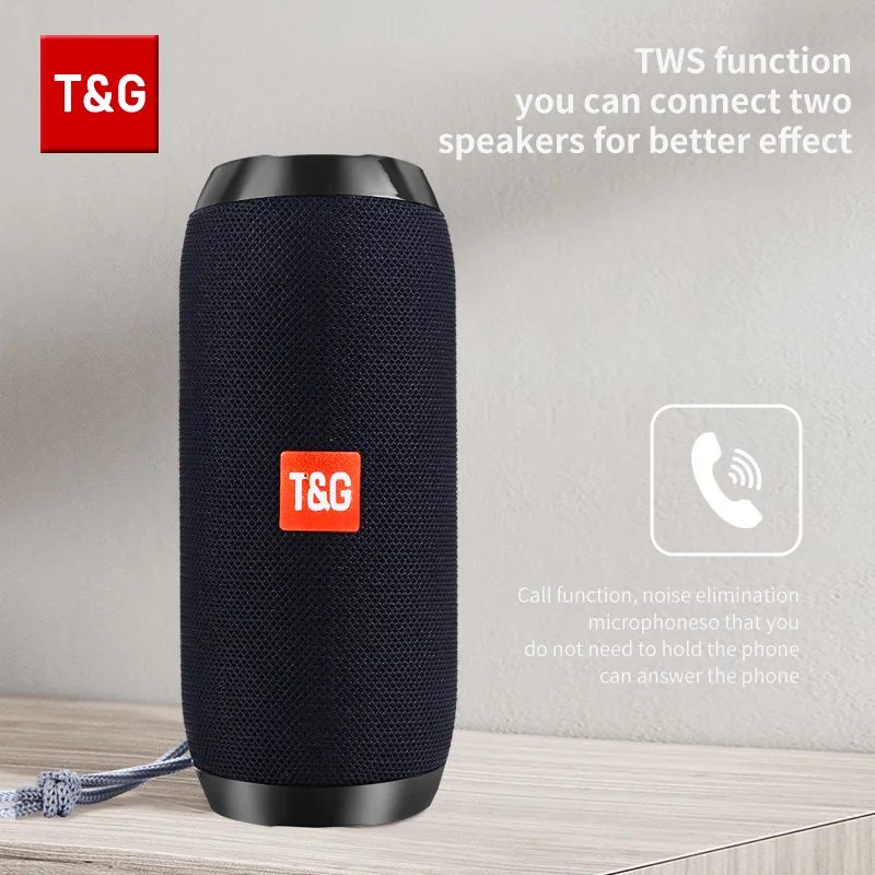 Tg117 alto-falantes bluetooth portátil sem fio caixa de som ao ar livre alto-falante estéreo à prova dwaterproof água surround suporta rádio tf