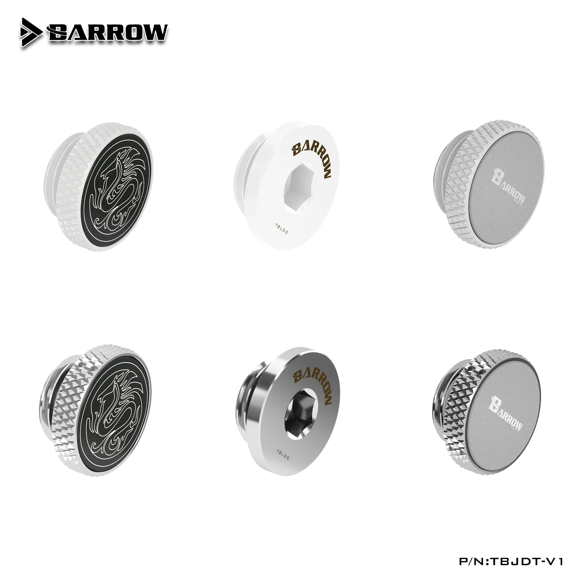 Barrow g1/4 plug plug plug latão bloqueio de vedação dragão logotipo edição especial refrigerador plug computador resfriamento água acessórios montagem